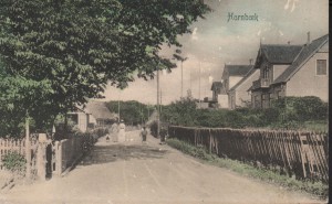 Fra postkort 1907, Strandvejen ud for Per Bjørns Vej